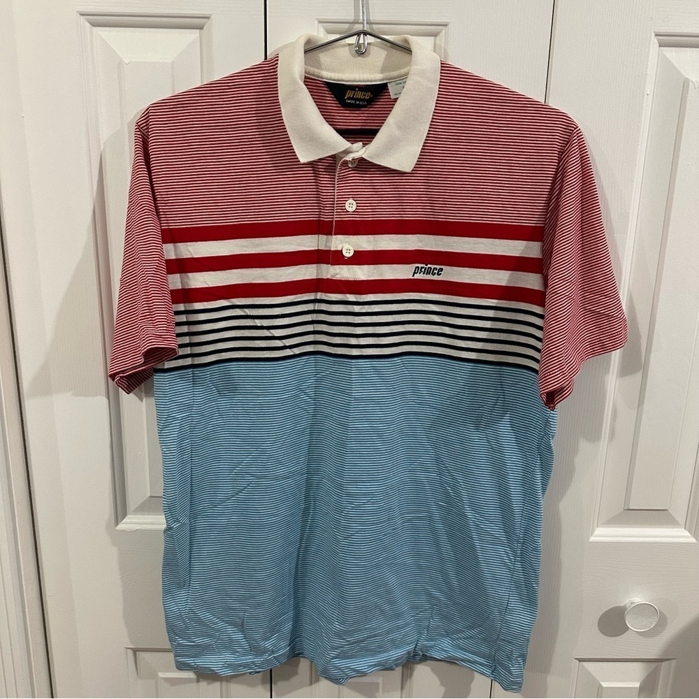 Vintage Prince Striped Polo Shirt